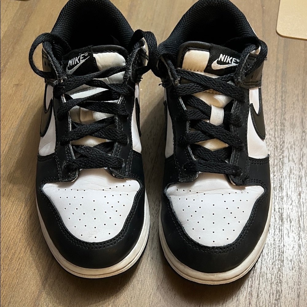 Nike Kids Black and White Dunks low Size 3Y
